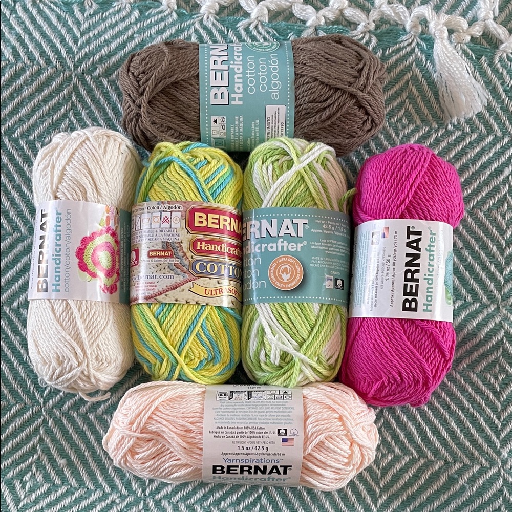 6 Balls of Bernat Handicrafter Cotton